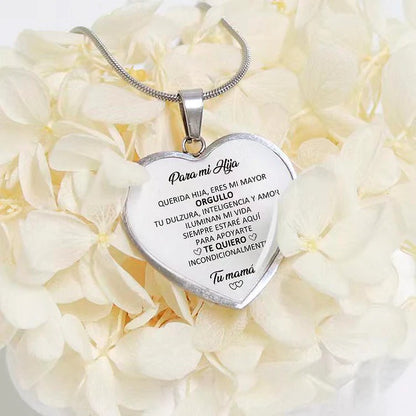 Collar Corazón con Dedicatoria de Madre a Hija